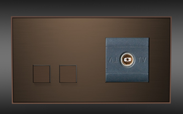 designové vypínače Lithoss Bronze